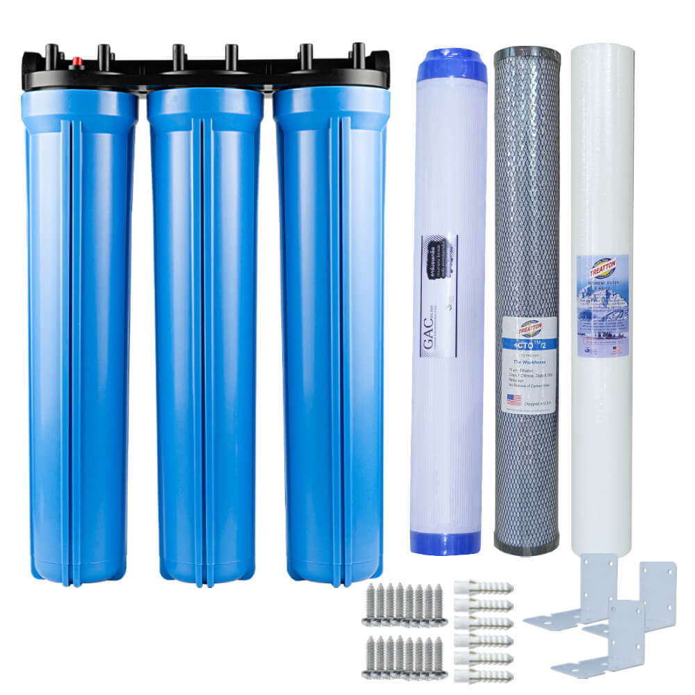 เครื่องกรองน้ำใช้ 3 ขั้นตอน UNI PURE  รุ่น UB-303 ขนาด 20 นิ้ว (พร้อมไส้กรอง PP/CTO/GAC )_1